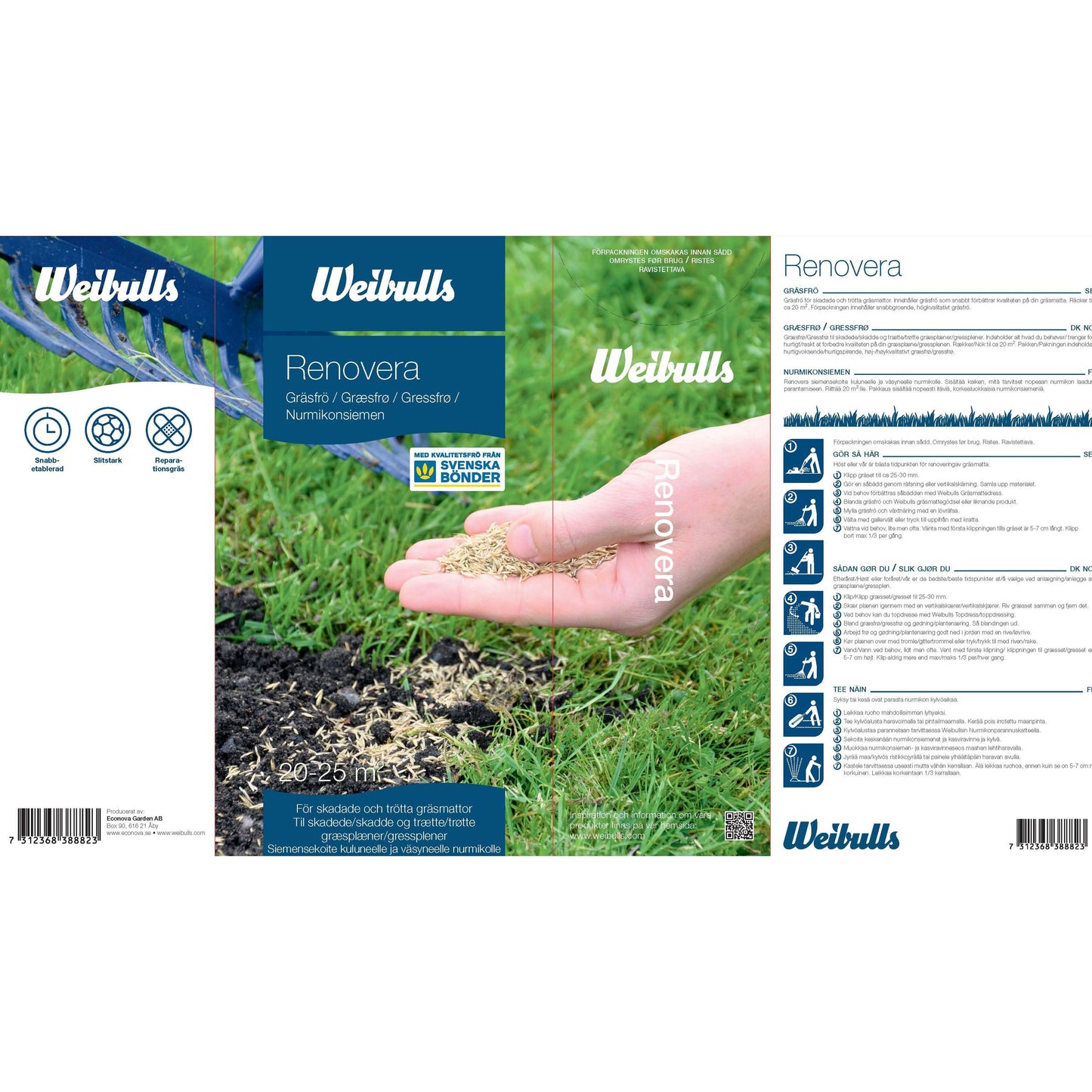 Weibulls Gräsfrö Renovera 1kg 16st/krt