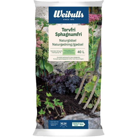 Weibulls torvfri Naturgödsel 40l 54st/pal