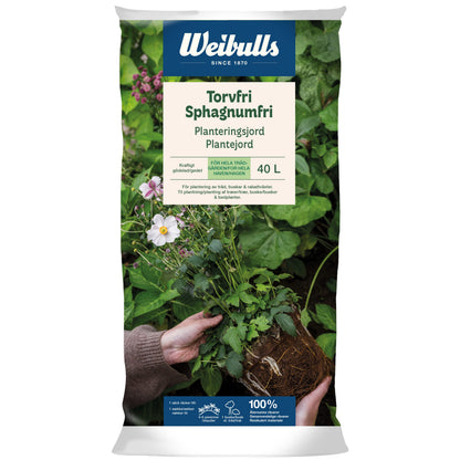 Weibulls Torvfri planteringsjord 40l 48st/pal