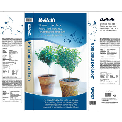 Weibulls Blomjord m leca 40l 51st/pal