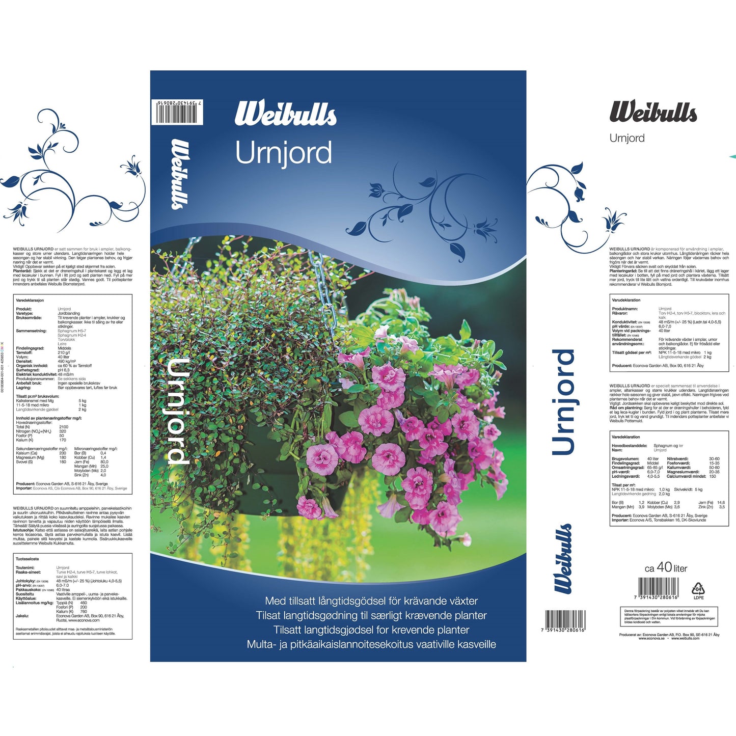 Weibulls Urnjord 40l 51st/pal
