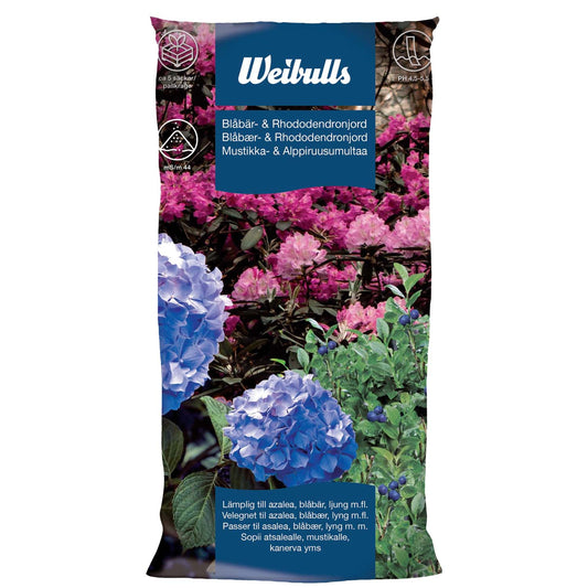 Weibulls Blåbär & Rhododendronjord 40l 51st/pal