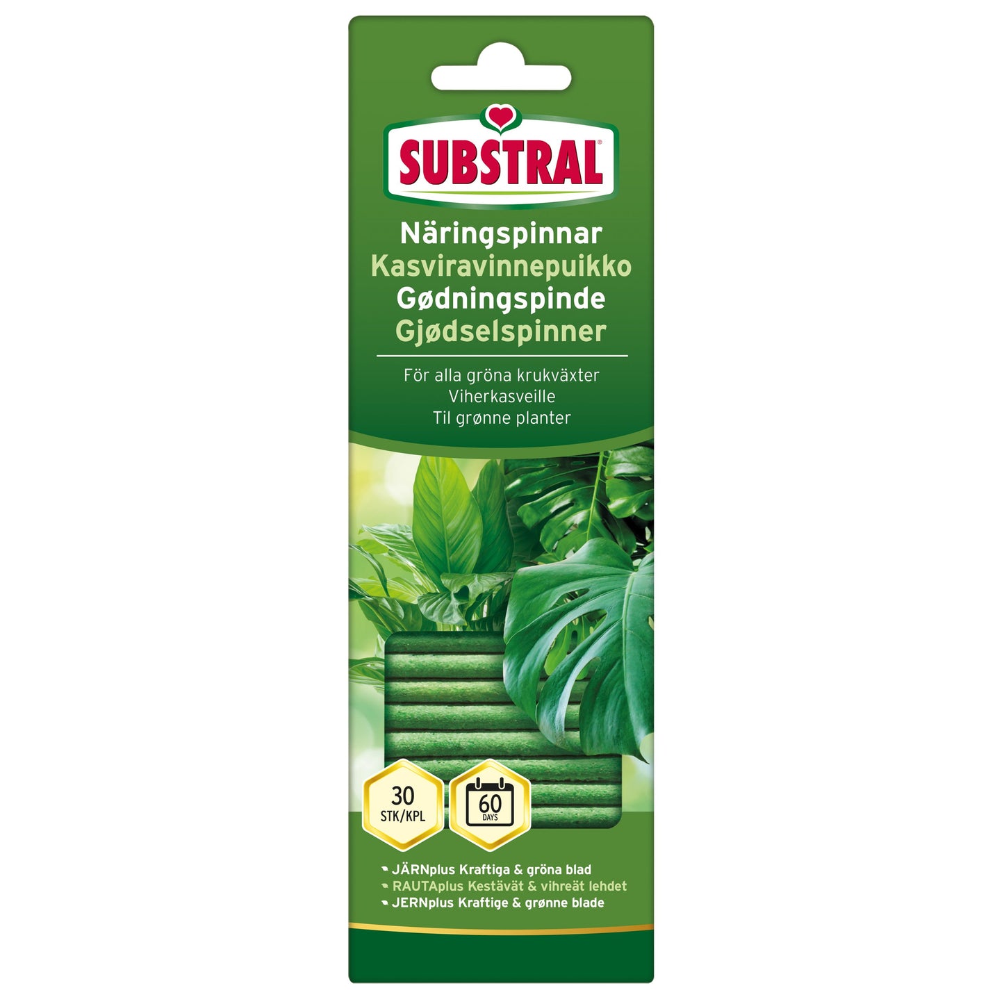 Substral Näringspinnar Gröna 30-p 20st/krt SE/DK/NO-text