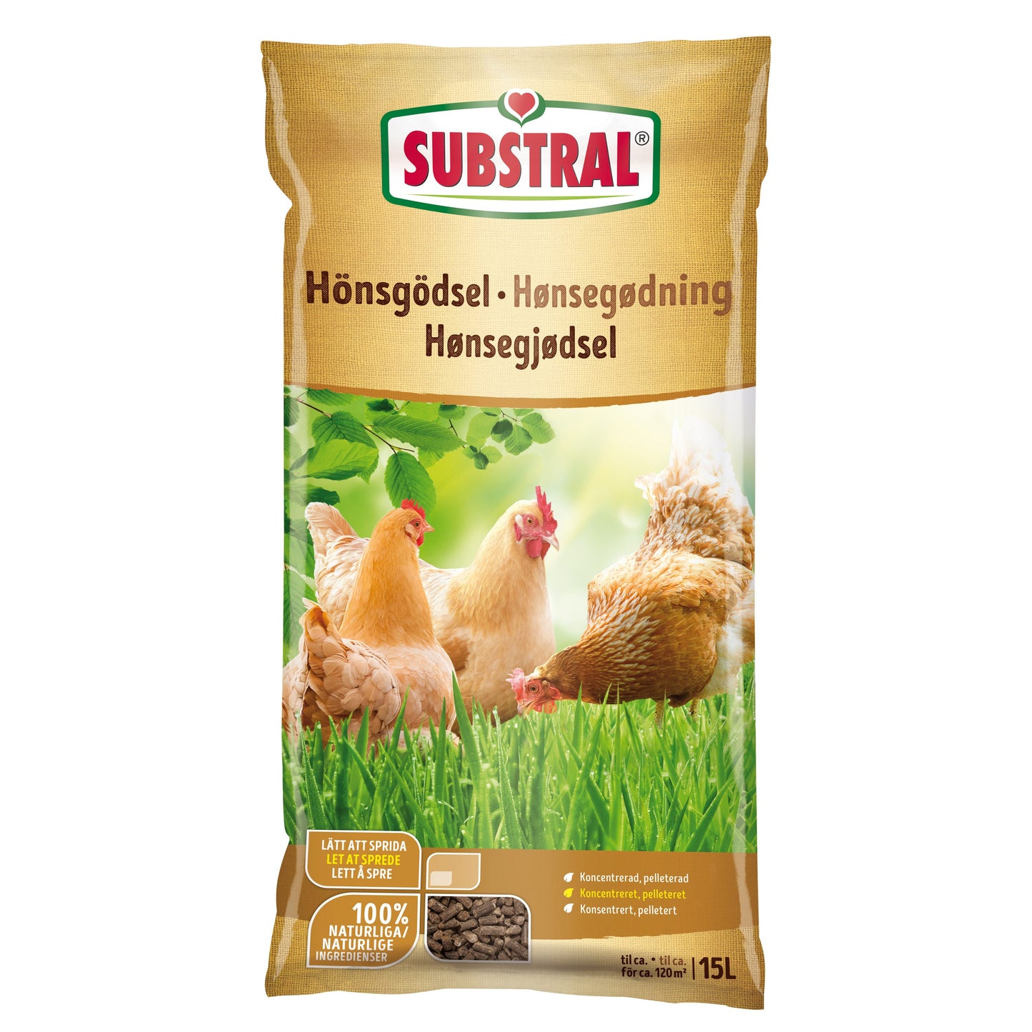 Substral Hönsgödsel 15L 48st/pal