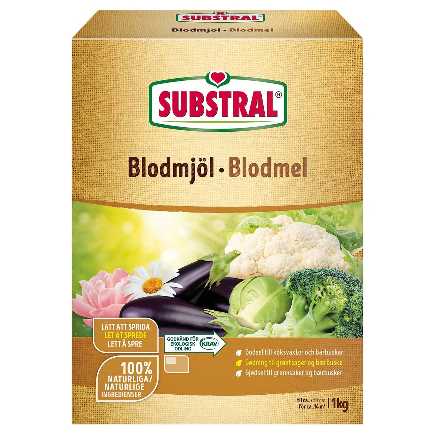 Substral Blodmjöl 1kg N14 6st/krt KRAV