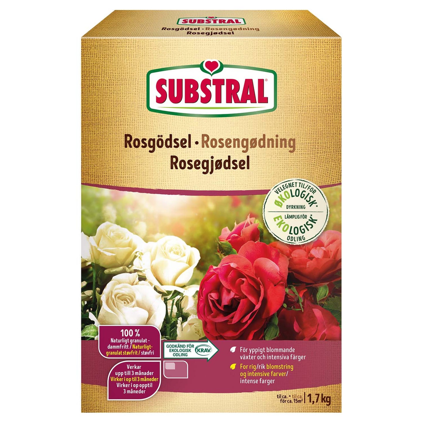 Substral Rosgödsel 1,7kg 6st/krt KRAV