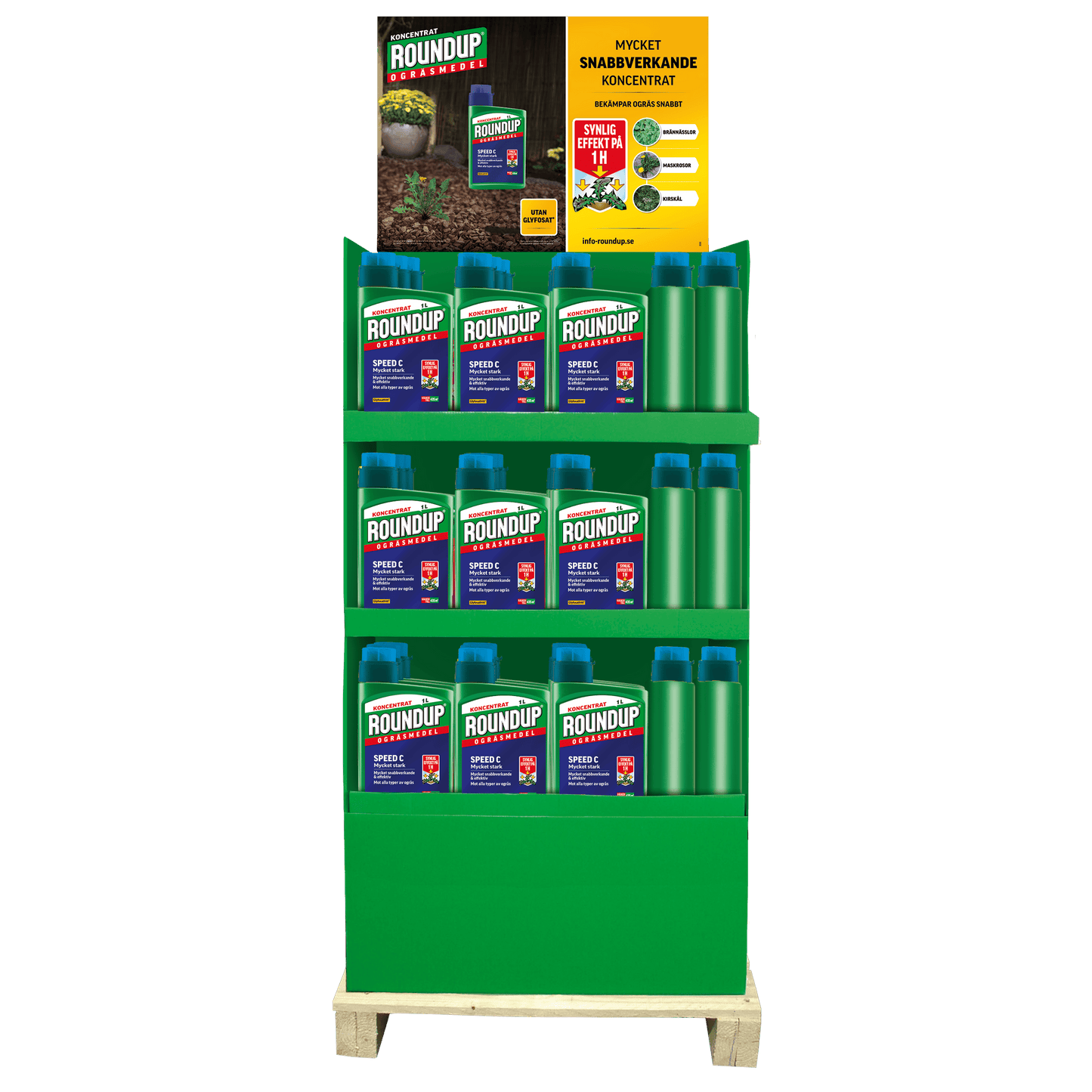 Roundup Ogräsmedel 1L konc EGC 88st/kvp SE