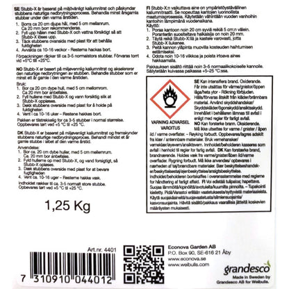Weibulls Stubborttagare 1,25kg 6ST/KRT Stubb-X