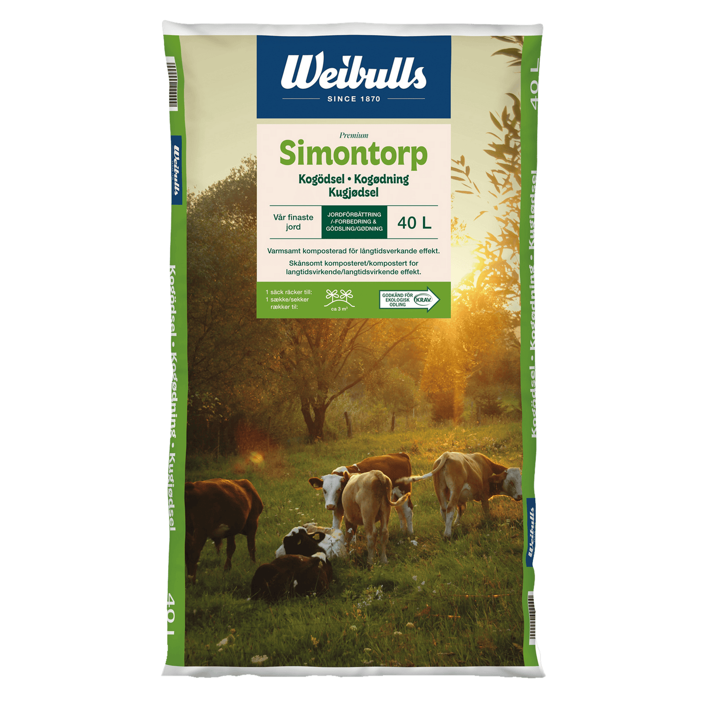 Simontorp kogödsel 40l KRAV 39st/pal
