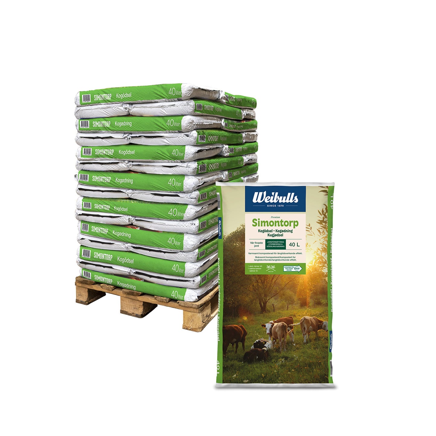 Simontorp kogödsel 40l KRAV 39st/pal