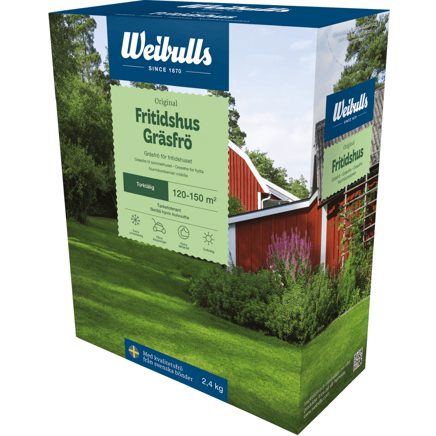 Weibulls Gräsfrö fritidshus 2,4kg 3st/krt