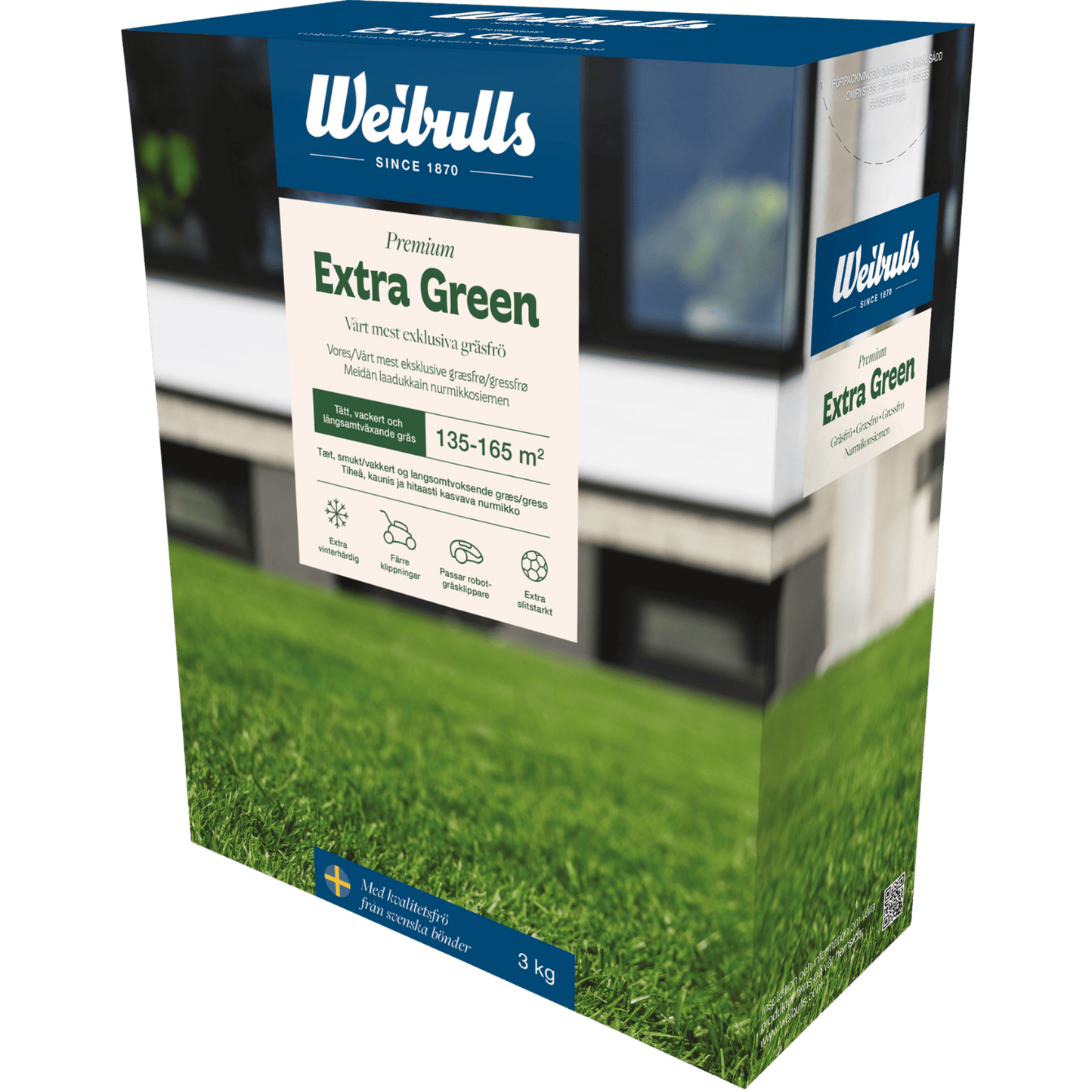 Weibulls Gräsfrö Extra Green 3kg 36st/hap